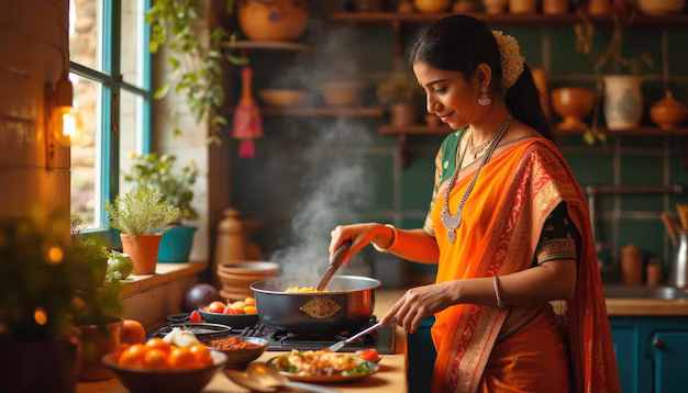 Home cook preparing meals